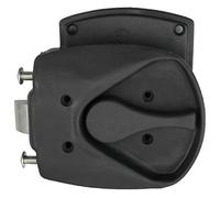 Cerradura para puerta, cerradura interior, tirador de puerta, caravana, caravana, barco, negro con lengüeta adicional