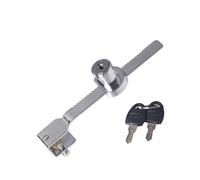 Cerradura para puerta corrediza de vidrio con llave maestra, fácil instalación, no requiere perforación para vitrina de seguridad, metal en
