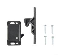 Cerradura para puerta de armario, paquete de 4 unidades, color negro, 72 x 28 mm, para pestillo de cajón de autocaravana, mecanismo de llave segura, construcción de ABS, para armario de caravana (1