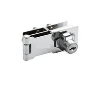 Cerradura para Puerta de Cristal Cerradura de puerta vidrio, cerradura gabinete seguridad simple/doble, Hardware, escaparate sin perforaciones(Type 1)