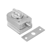Cerradura para Puerta de Cristal Pestillo de cerradura puerta vidrio acero inoxidable con llave for simple o doble, sin marco fácil instalar(Bolt single door)