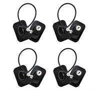 Cerradura para puerta de frigorífico, Restricción de puerta de ventana de cable Cerradura de seguridad para niños, Cierre de alambre de seguridad con llaves, Adecuado para ventanas y puertas (Negro)