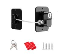 Cerradura para Puerta de Frigorífico, Restrictor de Bloqueo Cierre de Seguridad, Cerraduras de Nevera con Llaves, para Congeladores, Armarios, Cajones, Ventanas, Viene con 2 Llaves