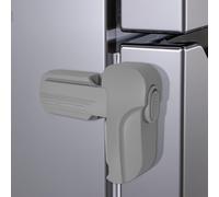 Cerradura para refrigerador con adhesivo fuerte - Instalación sin taladro/tornillos, bloqueo automático para congelador y nevera, a prueba de mascotas y seguridad infantil (montaje fácil)