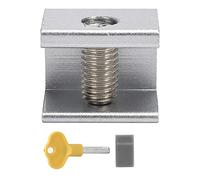 Cerradura para Ventana Corredera, Seguridad en Aluminio, Compacta 3x2.5cm - Protección Antirrobo y Contra Caídas, Protección para Hogar y Oficina