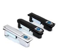 Cerradura plana cuadrada negra y plateada, caja de distribución MS818, cerraduras de puerta Cinet, cerradura for maquinaria y equipo Industrial, 1 Uds.(C black)