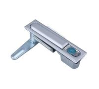 Cerradura plana cuadrada negra y plateada, cerraduras for puertas de gabinetes de cajas de distribución, cerradura for maquinaria y equipos industriales(Silver)