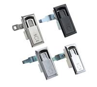 Cerradura plana de acero inoxidable 304 con prensa y giro for puertas de gabinete de equipos industriales, 1 unidad(Stainless Steel)