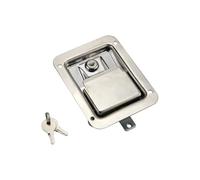 Cerradura plana de acero inoxidable, cerradura for puerta de gabinete con conexión de tres puntos, cerradura cuadrada for puerta de ingeniería automotriz Rv, 1 Uds.