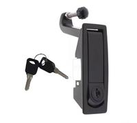 Cerradura plana de aleación de zinc fiable para puertas de maletero y gabinete, fácil de operar con llave para soluciones de almacenamiento seguras (negro #1)