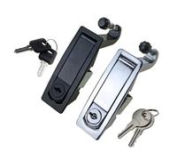 Cerradura plana de aleación de zinc for maquinaria eléctrica industrial, caja de equipo, cerradura de resorte de presión for puerta, 1 unidad(Glossy Unlocked)