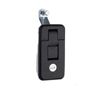 Cerradura plana de aleación de Zinc, tipo prensa, cerradura de puerta, cerradura de puerta de caja eléctrica, 1 Uds.(Black)
