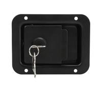 Cerradura Plana Para Camión: Pestillo Para Puerta De Automóvil De Remolque De 5x4 Pulgadas, Resistente | Hardware Integrado De Alta Seguridad Con 2 Llaves, Accesorios Automotrices A Prueba De Herrumbr