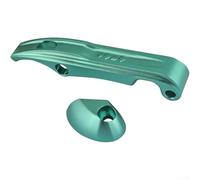 Cerradura plegable de aleación de aluminio para manija de bicicleta, 4.53 x 1.53 x 0.55 pulgadas, eje mecanizado CNC, perfil delgado compacto, diseño ligero, para bicicletas plegables (cian-azul)