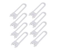 Cerradura Protectora Ñiño y Niño 8 Piezas Abs Blanco | Instalación sin Taladro, para Armarios y Estanterías, Uso en Hogar, Evita Apertura Infantil y Pellizcos