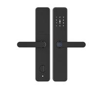 cerradura puerta Cerradura inteligente de entrada sin llave con manija, cerradura de puerta con huella dactilar, cerrojo electrónico for puertas delanteras for el hogar interior