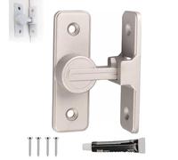 Cerradura Puerta Corredera Pared Sin Taladrar, 90 Grados Cerrojo y Pestillo para Tornillo de Bloqueo de Puerta Seguridad, para Valla de Madera, Puerta y Ventana (Plata-90°)