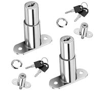 Cerradura Puerta Corredera Push-Pull 105-32 - Möbelschloss con Llave, Schrankschloss para Puertas Simples, 2PCS, Robusto Schloss Schiebetür para Muebles & DIY
