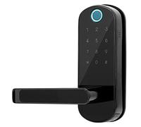 Cerradura Puerta Inteligente, 5 en 1 App Control/Contraseña/Huella Dactilar/Clave de Tarjeta IC Cerradura Biométrica Digital de Seguridad Bluetooth para Seguridad Hogar.