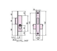 Cerradura puerta metalica 1963a/0 CVL
