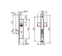 Cerradura puerta metalica 1968/5 CVL