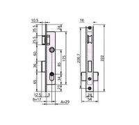 Cerradura puerta metalica 1975/0 CVL