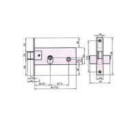 Cerradura puerta metalica 1981/0 cn 60 CVL