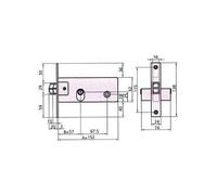 Cerradura puerta metalica 1981v/5 cl 60 CVL