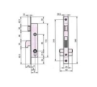 Cerradura puerta metalica 1990 20/0 CVL