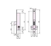 Cerradura puerta metalica 1990a 20/5 CVL