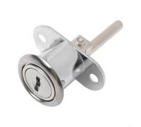 Cerradura robusta para armario de 19 mm con llave única | Material de aleación de zinc, resistente al óxido, duradero, 19 mm de diámetro, adecuado para muebles (blanco)