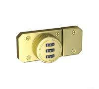 Cerradura segura de puerta de armario doméstico con contraseña de tres dígitos de aleación de zinc montaje de tornillo adecuado para cajones con capacidad de doble apertura (dorado)