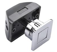 Cerradura Sin Llave Push-Lock para Puerta para caravana Cerradura(Chrome) | Aleación de zinc sólida, acabado cromo o negro, oxidación, instalación simple, uso duradero