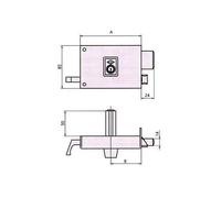 Cerradura sobreponer 1125a 8 izquierda he rd. CVL