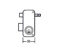 Cerradura sobreponer 2556 ap 50 izquierda MCM