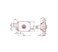 Cerradura sobreponer 5125a/100 he derecha LINCE