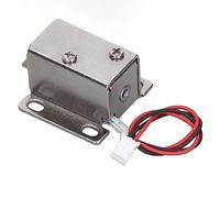 Cerradura solenoide electromagnética de CC, conjunto cerradura solenoide electromagnética fuerza bloqueo fuerte 1,3 A para puertas de gabinete, vidrio, puertas hierro y madera