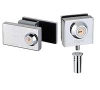 Cerradura suelo y cerradura media altura CBM para puerta de cristal. Misma llave.