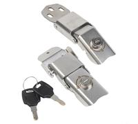 Cerradura trasera de aleación de aluminio con mecanismo de liberación rápida y almohadilla de goma antirruido, placa de montaje de doble cabezal para carcasas superiores de motocicleta y caja trasera