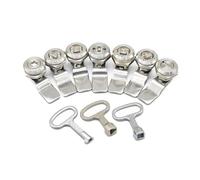 Cerradura triangular de acero inoxidable 304 con lengüeta de apertura de 22 mm for caja de distribución, cerradura de puerta de gabinete, cerradura de leva, 1 unidad(Slotted lock no key)