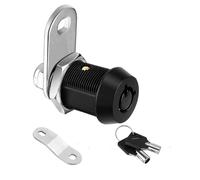 Cerradura tubular de 17 mm para armario, escritorio, cajón, buzón con 2 llaves, aleación de zinc, bloqueo de giro de 90° para recintos, cajas de herramientas, cajas de seguridad, taquillas, llaves