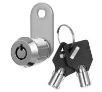 Cerradura Tubular de Aleación de Zinc, Llave Simple, Diseño Compacto | Plata, 81g, Fácil de Instalar, para Archivador y Baúl, Oficina y Hogar