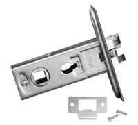 Cerradura tubular para puerta de paso con perno interno compatible con muebles de puerta sin muelles diseñada para un funcionamiento suave y silencioso y manejo reversible (50 mm)