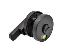 Cerradura universal de metal negro para puerta de inodoro, ducha, cubículos y pernos de baño