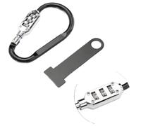 Cerradura universal para casco con barra en T que se adapta a manillares de hasta 1 1/2 pulgadas compatibles con motocicletas y bicicletas(Black)