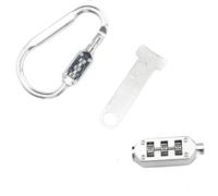 Cerradura universal para casco con barra en T que se adapta a manillares de hasta 1 1/2 pulgadas compatibles con motocicletas y bicicletas(Chrome)