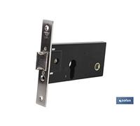 Cerradura zócalo Pera+cerradero+escudo E60 F22- Níquel (P/Metal)