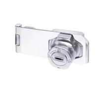 Cerraduras con cerrojo para cobertizos, 2 cerraduras de seguridad con llave, de aleación de zinc, for puertas, de 4 pulgadas, multicolor, con llaves.(Silver 1)