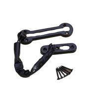 Cerraduras de Cadena de Puerta Pestillo de cadena acero inoxidable antirrobo for puerta hotel, protector seguridad, cerradura, limitador, herramientas, herrajes for casa(Black)