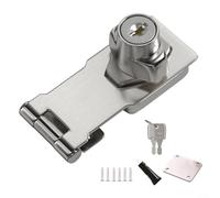 Cerraduras de cajón perforadas, cerraduras de gabinete de acero inoxidable para refrigerador, congelador, cerradura de puerta de seguridad sin taladro con llaves (3 pulgadas)